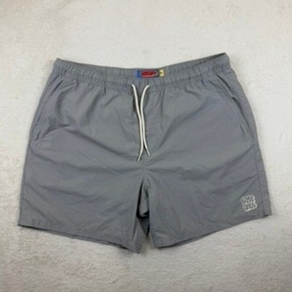 Empyre‎ Mens Gray Recycled Nylon Mesh Lined Swim Trunks Shorts XL
